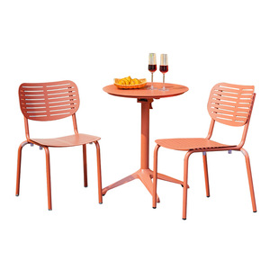 Outdoor Garden Set <b>Aluminum</b> <b>Table</b> And Chairs 2 Seater Contemporary Design For Courtyard Use Weather Resistant - Product Image 1