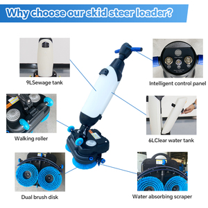 Nettoyeur de sols portable sans fil à batterie, <span class=keywords><strong>brosse</strong></span> électrique pour carrelage, usage commercial, pour restaurants et coins difficiles d'accès - Product Image 2