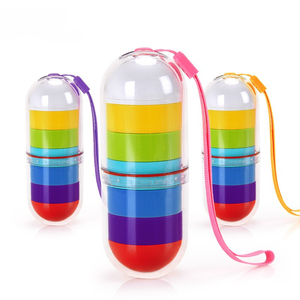 卸売ミニプラスチックラウンド週7日ピルオーガナイザーボックス6コンパートメントピルオーガナイザープラスチックピルボックス - Product Image 2