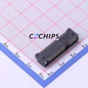 PCI-E-H52-52P PCI/PCIe Connector SMD,P=0.8mm Connector mPCI-E 52P 36P Horizontal Mount - Product Image 2