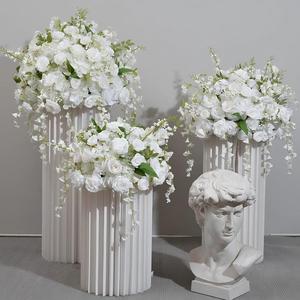 50/60/70/80CM White Rose and Orchid Flower Ball <b>Wedding</b> Backdrop Decor Floral Table Flower Centerpieces Event Party <b>Props</b> - Product Image 6