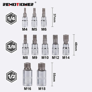 10pcs sửa chữa ô tô công cụ M4-M1 Chrome vanadi thép tác động cờ lê Ổ cắm Bit thiết lập - Product Image 3