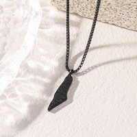Collar de Joyería con Colgante de Acero Inoxidable con Ayatul Kursi, Mapa de Palestina, Shahada, Patrimonio Islámico, Árabe, Musulmán, Eid, Corán, Venta al por Mayor