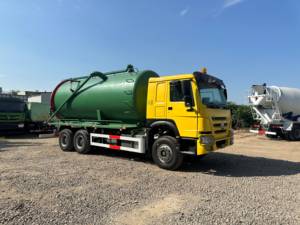 Truk penyedot kotoran sinottruck Howo kualitas tinggi 8CBM dijual 10 sampah menyedot air pembuangan kotor - Product Image 6