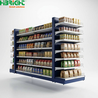 Présentoir Gondole pour Supermarché, Étagère d'Angle Personnalisée, Emballage sur Mesure, Fabricant Direct