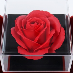 Ensemble <span class=keywords><strong>de</strong></span> boîtes <span class=keywords><strong>de</strong></span> <span class=keywords><strong>rangement</strong></span> coulissantes en carton Crown Win, personnalisées, pour bijoux (pomme, cœur, anneau rond, fleur éternelle), pour la Saint-Valentin - Product Image 3