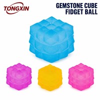TONGXIN Vente en gros : Jouet anti-stress sensoriel en forme de cube de pierres précieuses, à facettes, à presser, pour le bureau, apaisant, cadeau, ensemble OEM en vrac pour enfants et adultes