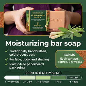 Jabón Facial y Corporal Artesanal de Hierba Limón y Salvia con Aceites Esenciales, Marca Privada Personalizada - Product Image 3
