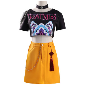 Costume de Cosplay Chasseuse de Démons pour Filles, Taille Enfant 8-13 Ans, Polyester, Été 2025, Tenue de Jeu de Rôle Anime - Product Image 1