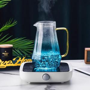 Jarra de agua fría con diseño de diamante, de vidrio de borosilicato de alta resistencia al calor, para uso doméstico. - Product Image 1