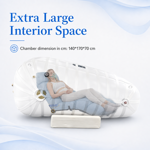 ห้องออกซิเจนความดันสูงแบบพกพาชนิดเปลือกนิ่ม 1.5 ATA 2.0 ATA แบบนั่ง 2ata HBOT สำหรับเร่งการฟื้นตัวหลังการผ่าตัด - Product Image 2