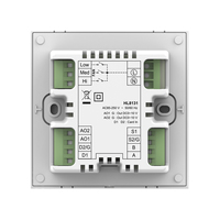 Thermostat tactile HaiLin à 2 tuyaux avec vanne modulante 0-10V et commande de ventilateur à 3 vitesses pour FCU RS-485 Modbus 220V AC Montage encastré