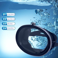 Lunettes de pêche de plongée étanche, pour la plongée sous-marine, en acier inoxydable de forme ovale, masque classique en caoutchouc, lentille en verre trempé