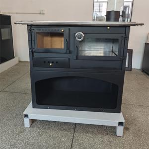 Poêle à <span class=keywords><strong>bois</strong></span> portable moderne en acier au carbone, four à barbecue, foyer autoportant 7KW, chauffage décoratif pour villa et salon - Product Image 2