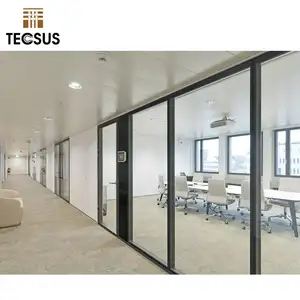 Top Fashion Office Furniture Modern Office Room Dividers Office Glass Aluminium Demountable Partition