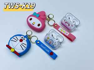 Audífonos Bluetooth TWS de Dibujos Animados Kuromi My Melody Pochacco Pompompurin, Audífonos Intrauditivos Inalámbricos con Estuche de Silicona y Cordón Bonito - Product Image 3