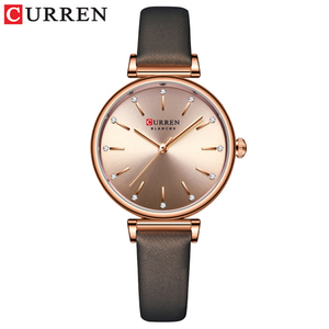 CURREN 9081 Orologi da <span class=keywords><strong>Donna</strong></span> Nuovo Marchio di Lusso <span class=keywords><strong>Orologio</strong></span> da Polso al Quarzo con Cinturino in Pelle Quadrante con Strass Lucidi <span class=keywords><strong>Orologio</strong></span> <span class=keywords><strong>Verde</strong></span> Femminile - Product Image 5