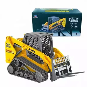 Huina – camion à benne pelleteuse moulé sous pression 1:50, chargeur sur roues, modèle en métal, véhicule de Construction, jouets pour garçons, Collection de cadeaux de noël