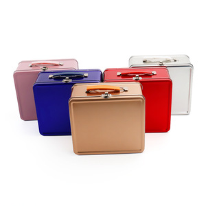 Spot Offre Spéciale rétro Kids boîte à lunch en étain avec serrure et clé Thermos pour enfants poignée en métal boîtes à lunch - Product Image 2