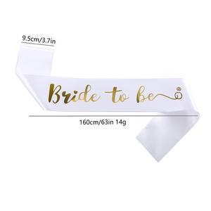Go Party 3PCS Bride to Be Headbands Sash and Veil Sets Cinta <span class=keywords><strong>DE</strong></span> BODA Satin Sash <span class=keywords><strong>Velo</strong></span> Accesorios nupciales <span class=keywords><strong>para</strong></span> el cabello Boda - Product Image 5