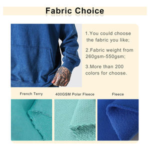 Chándal deportivo transpirable de invierno a la moda para hombre, chándal vaquero holgado desgastado Vintage con lentejuelas y estampado en relieve con logotipo personalizado - Product Image 2