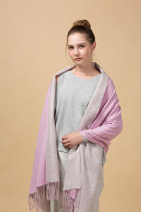 Écharpe en cachemire tissée unie double face en laine, sur mesure, grande taille 70*200cm, pour femme, vente en gros - Product Image 2