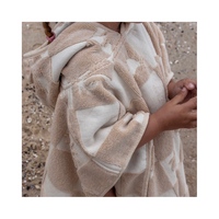 Customized Terry Poncho Towel for Kids Hooded Surf Poncho Swim Hooded Changing Robe Jacquard Bath Towel for Baby