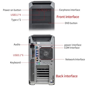 Station de travail graphique tour d'entreprise Z8G4, unité centrale Xeon Gold 6133, PC de bureau pour la conception, stations de travail personnalisées, ordinateur Z8G4 Z4G4 - Product Image 3