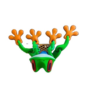 Décoration de bureau personnalisée en PLA imprimé en 3D, grenouille des bois aux yeux rouges, collection de statues d'animaux - Product Image 5