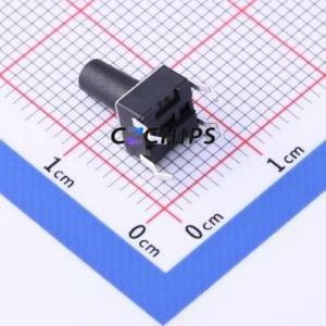 TSD001B10026A Tactile Switch Through hole Component (THT)-4P,6x6mm Switch Round Button 2.6N Through Hole 6mm - Product Image 2