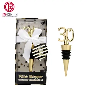 Birthday Decor Wine Bottle Stopper for Guests Number 30 40 50 60 70 80 Wine Stopper Anniversary Gift