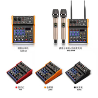 Console de mixage DJ portable GAX-G4 à 4 canaux en métal avec 88 effets DSP, module lecteur MP3, alimentation fantôme 48V, USB