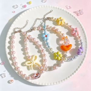 Collar para Gato Kawaii con Diseño Floral Pastel, Ajustable, con Cuentas y Dijes de Flores, Joyería Dulce de Princesa para Perros Pequeños - Product Image 1