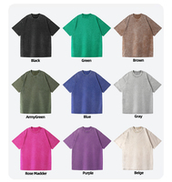 Camiseta Vintage Lavada al Ácido con Logotipo Personalizado, Camiseta Extra Grande de Algodón 100% Pesado para Hombre