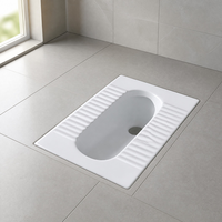 Ensemble complet de réservoir de toilettes à poser au sol Fender ; Cuvette de toilettes en céramique moderne et minimaliste pour salle de bain/toilettes publiques ; Anti-odeurs