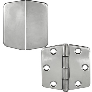 Charnière de meuble en acier inoxydable 74x75mm 6 trous, montage en surface, quincaillerie industrielle pour armoire de cuisine, antirouille - Product Image 5