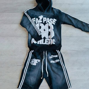 Custom Streetwear Pullover Hoodie Oversized Boxy Zip Patrón Recortado Diseño Baggy Sturdy Winter Hoodie - Product Image 3