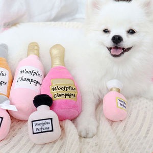 HOMEPLANET <span class=keywords><strong>Best</strong></span> Seller peluş Pet Toyplush dolması PP pamuk yumuşak kedi köpek oyuncaklar şarap şişesi peluş oyuncak köpek - Product Image 4