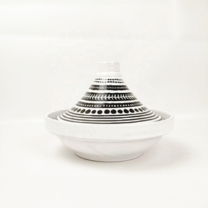 ที่กำหนดเองสีดำรูปลอกเซรามิกดินเผาแฮนด์เมดโมร็อกโก Tagine - Product Image 3