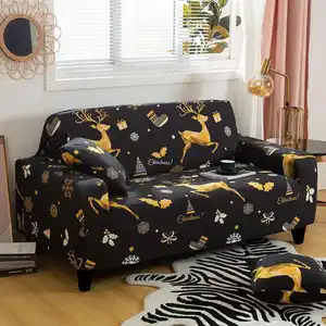 Weihnachten elastische Sofa bezug Wohnzimmer Dekor All Inclusive Stretch Couch bezug Schnitt L-Form Sessel Schon bezug Protector