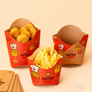 Logotipo personalizado de fábrica para llevar comida Snack Churros Fish and Chips caja de papel, embalaje personalizado para llevar cargado caja de patatas fritas - Product Image 5