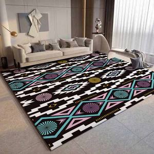 Tapis géométrique moderne fait à la main, design élégant pour la maison, tapis moelleux antidérapant, imprimé africain, tapis décoratif pour le salon - Product Image 2