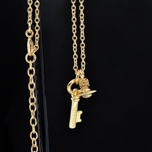 Collier et bracelet Saturne Younis Key style punk Empress Dowager, simple, planète tridimensionnelle, chaîne en alliage de bambou, unisexe - Product Image 3