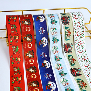 थोक उच्च गुणवत्ता वाले क्रिसमस ट्री रिबन सैटिन रिबन रोल पैकेजिंग बैग के लिए ठोस डिजाइन मुद्रित - Product Image 5