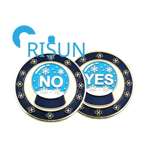 Moneda de desafío personalizada al por mayor con esmalte suave o duro, con diseño de suerte y destino, tipo moneda de decisiones Sí/No, impresa en UV, colorida, con la palabra SÍ o NO - Product Image 6