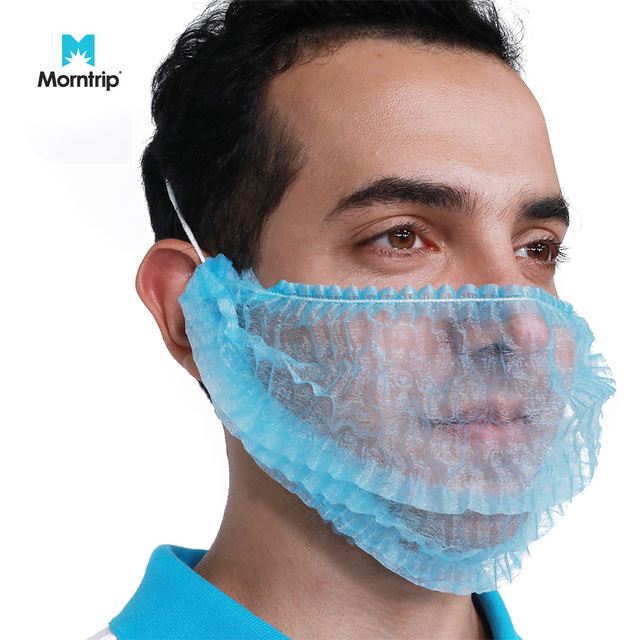 High Quality Polypropylene Non-woven Chef Disposable Beard Net Non Woven Covers Food Industry
