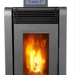 9KW Indoor Heading Equipment China Biomass Wood Pellet Heater Wood Fireplace Fire Heaters for Home Use