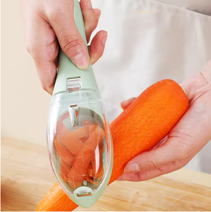 <b>Vegetables</b> Peeler with Container <b>Multifunctional</b> Potato <b>Cutter</b> Slicer Paring Knife with Storage Case Kitchen Scale a Fish - Product Image 6
