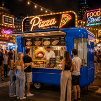 Camion à pizzas avec four à gaz à double étage : cuisez des pizzas de 12 pouces en 90 secondes, réduisant la file d'attente.