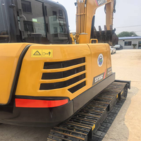 Mini-excavatrice sur chenilles Sany SY55 SY55C d'occasion de marque chinoise, 5 tonnes, en bon état, vendue à prix réduit